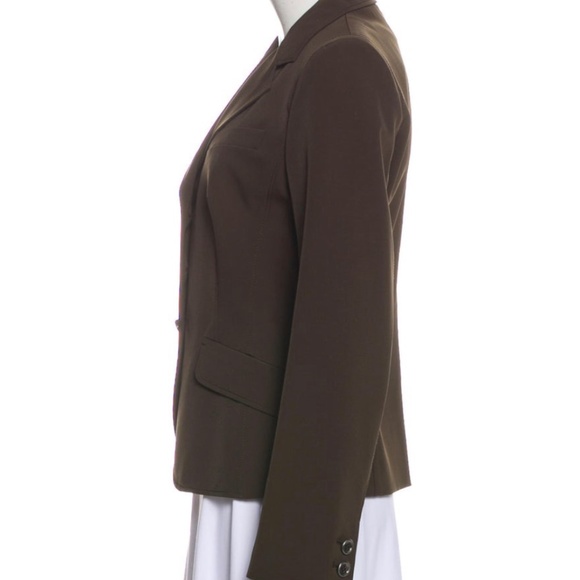 Authentic 💕 PRADA Structured Notch-Lapel Blazer - Sz 6 - Picture 2 of 8